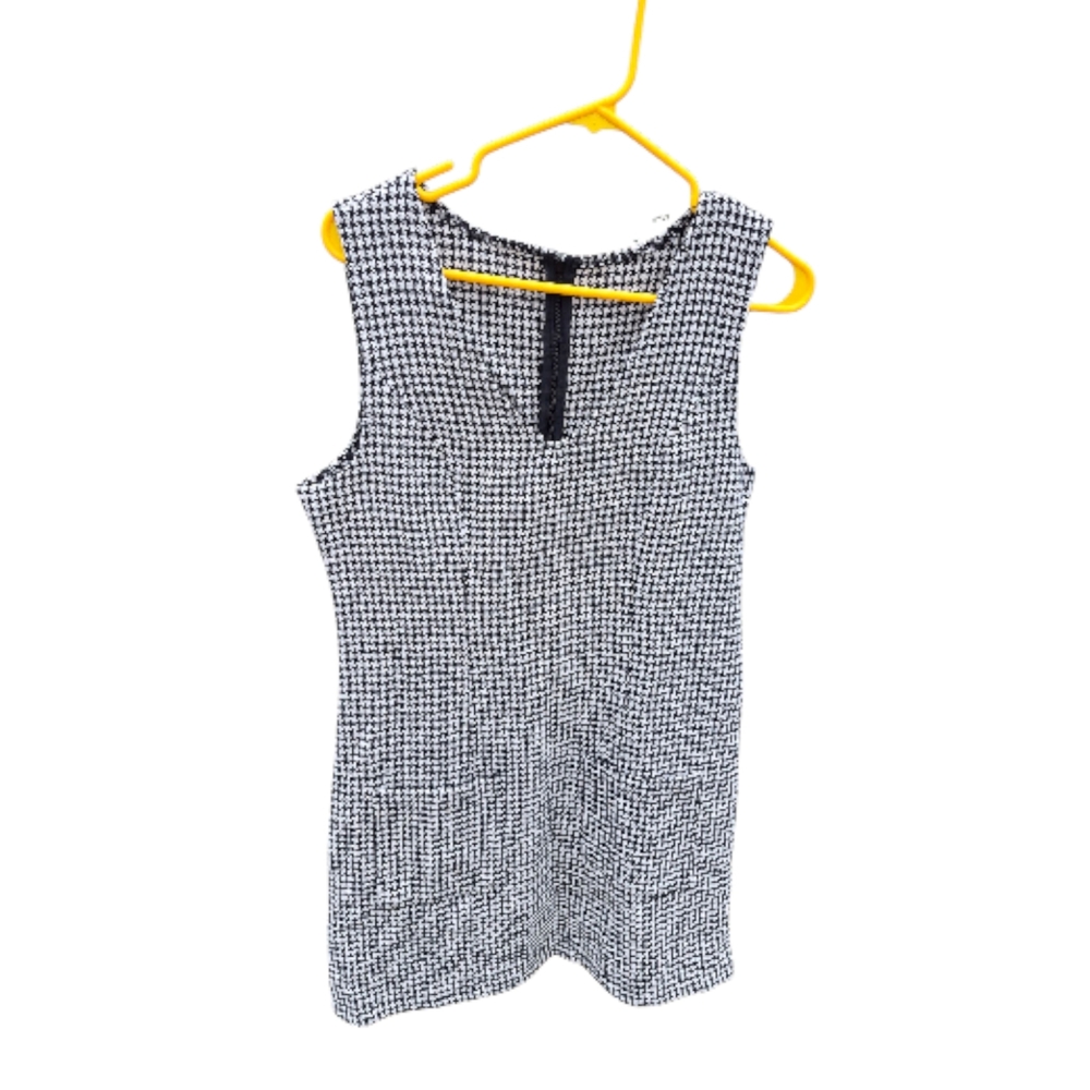 Classic Black and White Houndstooth Women's Top